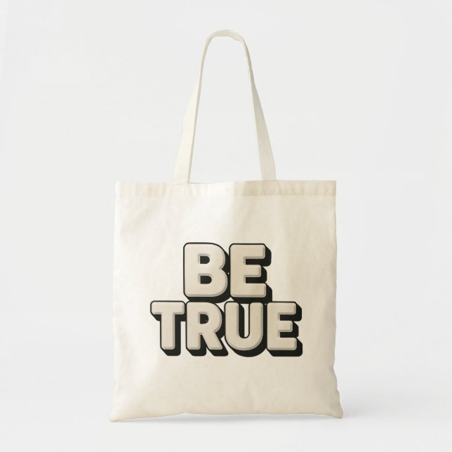 Bolso De Tela Be True Message  (Frente)