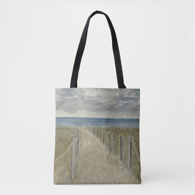 Bolso De Tela Beach Art Tote Bag (Anverso)