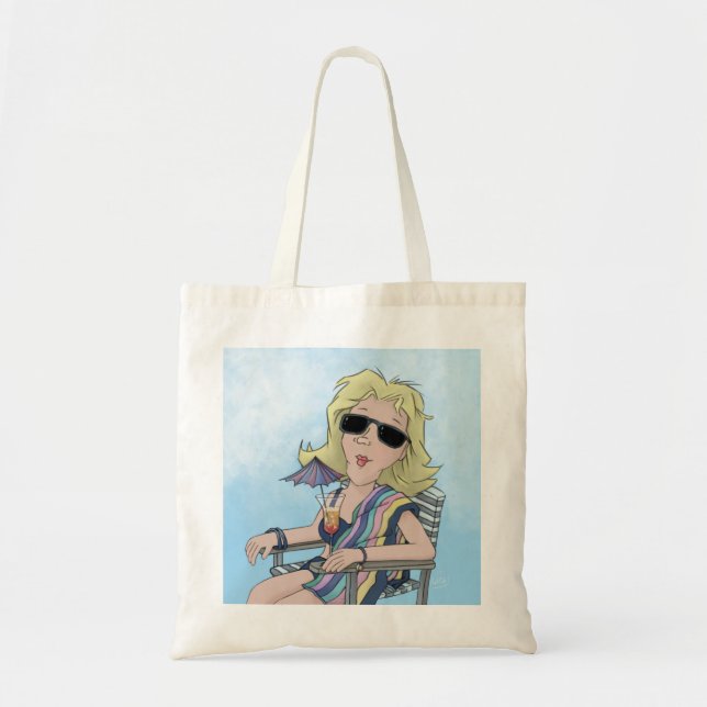Bolso De Tela Beach Babe Tote Bag (Frente)
