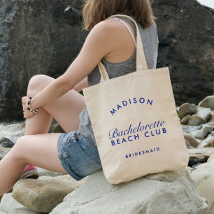 Bolso De Tela Beach Bachelorette Retro Moderno Personalizado