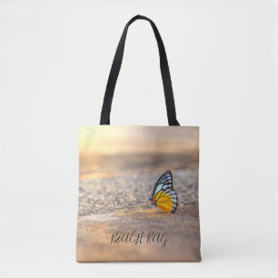 Bolso De Tela BEACH BAG - Mariposa sobre la arena