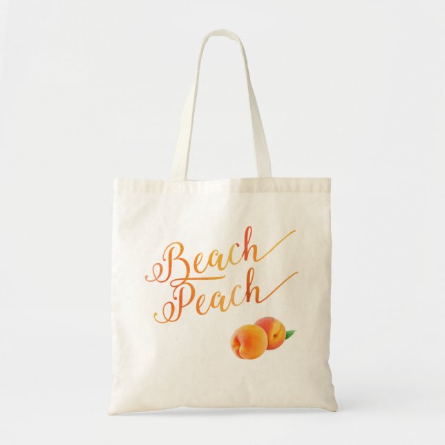 Bolso De Tela Beach Peach (Frente)