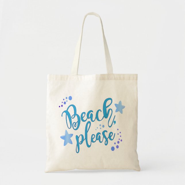 Bolso De Tela Beach Please (Frente)