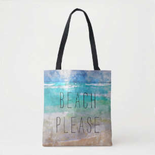 Bolso De Tela Beach Please Canvas Bag