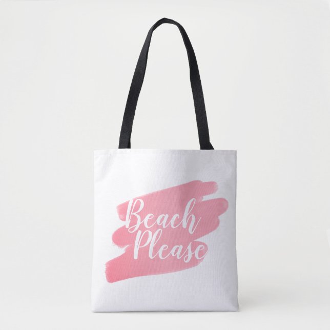Bolso De Tela Beach Please Rubor Pink Beach (Anverso)