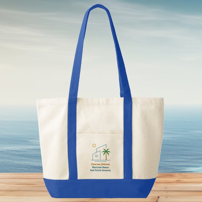 Bolso De Tela Beach Real Estate Company Custom Coastal Realtor (Subido por el creador)