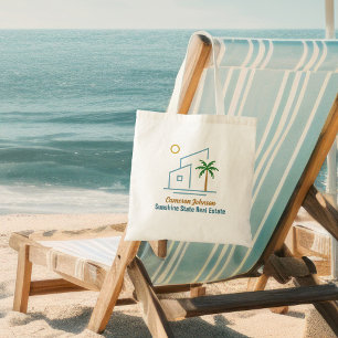 Bolso De Tela Beach Real Estate Company Cute Personalizable