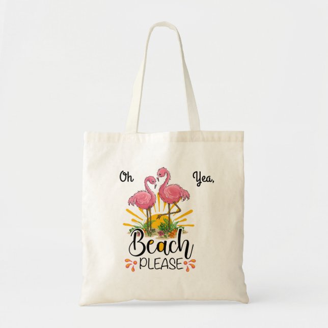 Bolso De Tela Beach Tote Bag (Frente)