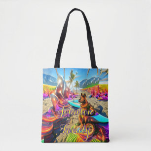 Bolso De Tela Beach Tote Bag Family Pastor Alemán