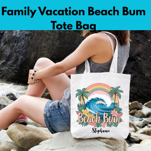 Bolso De Tela Beach Vacation Beach Bum Palm Trees Floral