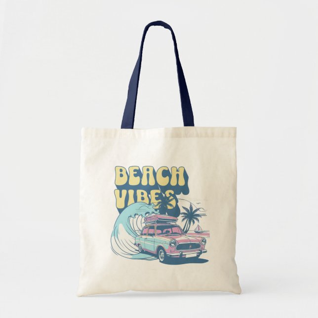 Bolso De Tela Beach Vibes Tote Bag (Frente)