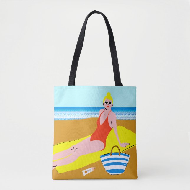 Bolso De Tela Beachy Keen - Amarillo (Anverso)