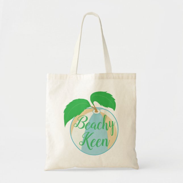 Bolso De Tela "Beachy Keen/Blue Tan" Presupuesto Tote Bag (Frente)