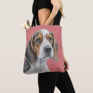 BOLSO DE TELA BEAGLE BEAGLE BEAUTIFUL BROWN Y WHITE