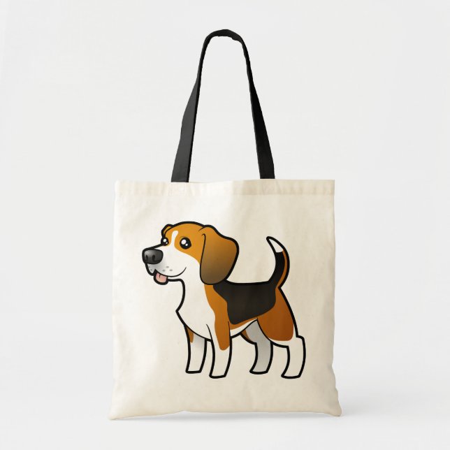 Bolso De Tela Beagle del dibujo animado (Frente)