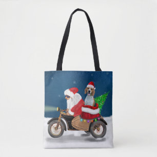 Bolso De Tela Beagle Dog Navidades Santa Claus