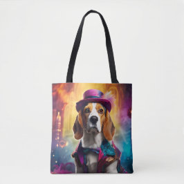 Bolso De Tela Beagle en traje vibrante