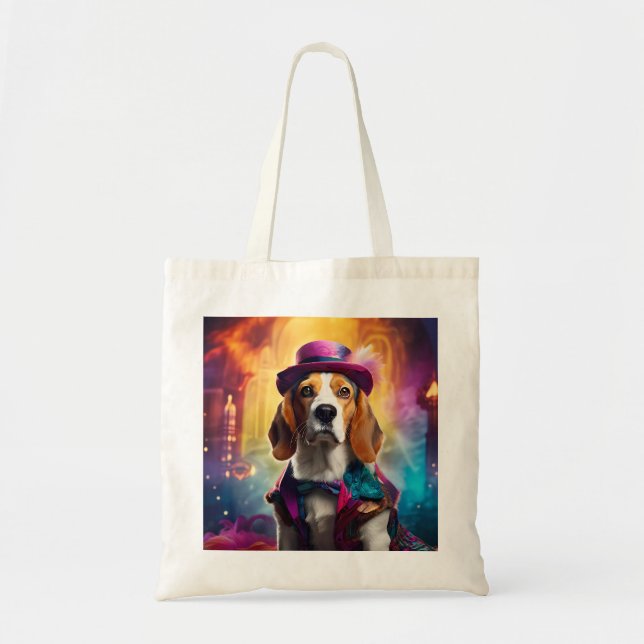 Bolso De Tela Beagle en traje vibrante (Frente)