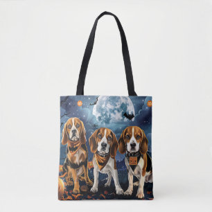 Bolso De Tela Beagle Halloween Spooky
