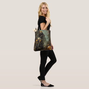 Bolso De Tela Beagle montando motocicleta Halloween aterrador
