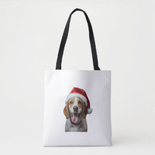 Bolso De Tela Beagle Navidades