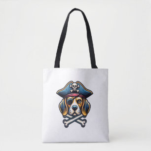Bolso De Tela Beagle Pirate Costume Skull Crossbone Dog Amantes