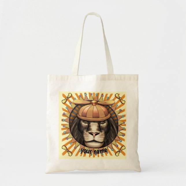Bolso De Tela Beanie Lion  (Frente)