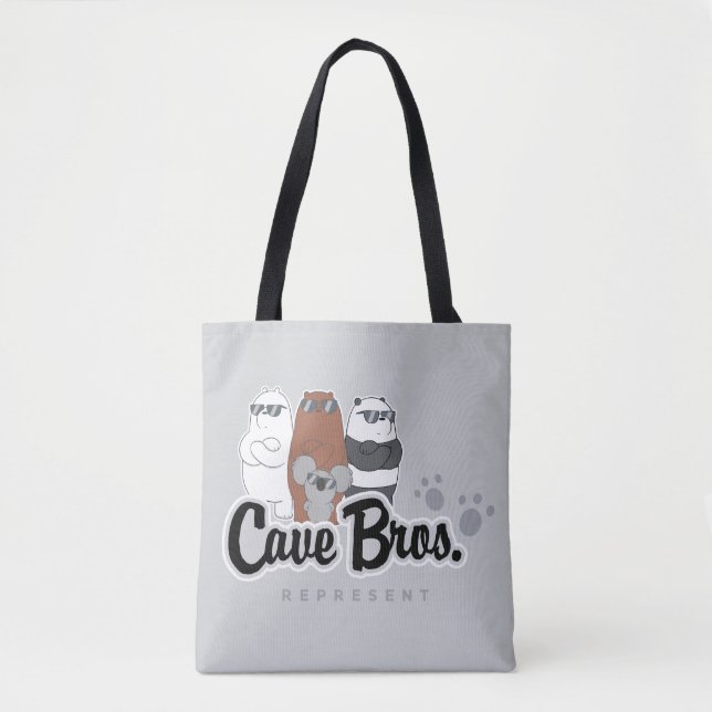 Bolso De Tela Bear Bears - Cave Bros. Representar (Anverso)
