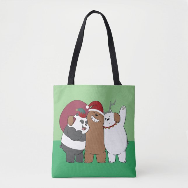 Bolso De Tela Bear Bears - Saludos de la temporada (Anverso)