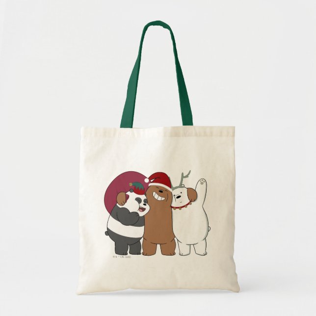 Bolso De Tela Bear Bears - Saludos de la temporada (Frente)