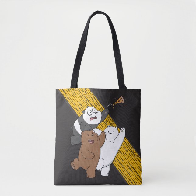 Bolso De Tela Bear Bears - Última Pieza De Pizza (Anverso)