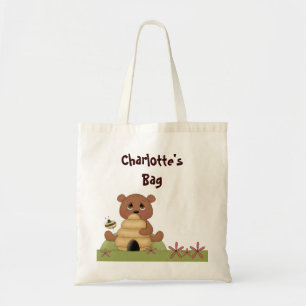 Bolso De Tela Bear de miel