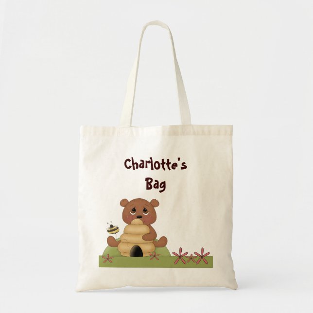 Bolso De Tela Bear de miel (Frente)