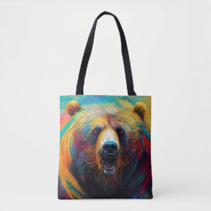 Bolso De Tela Bear Grizzly Animal Discovery Adventure Nature Pla