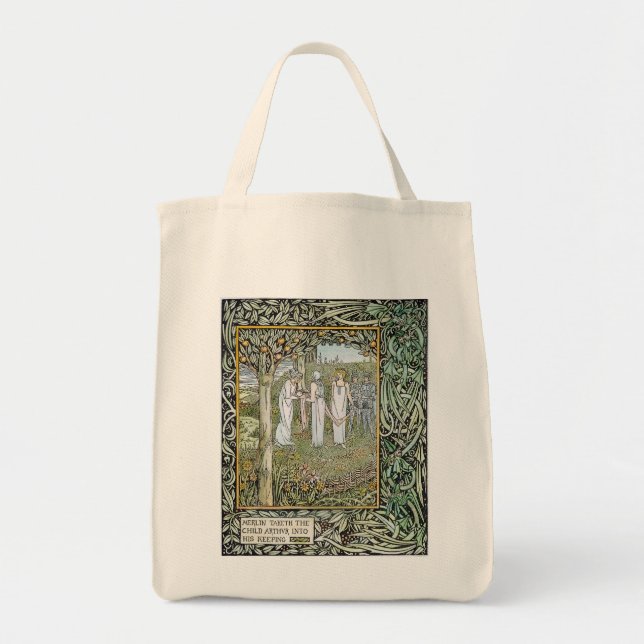 Bolso De Tela Beardsley: Morte D'Arthur (Frente)