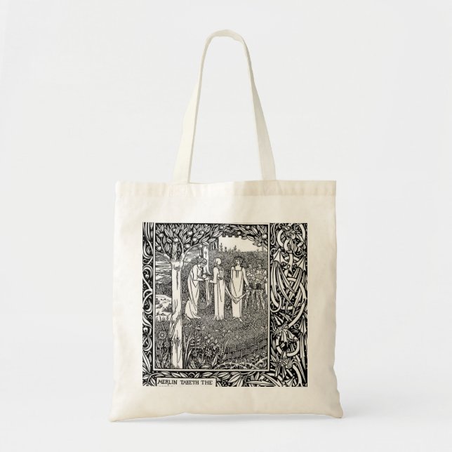 Bolso De Tela Beardsley: Morte D'Arthur (Frente)