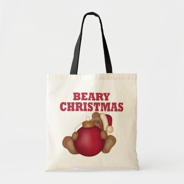 Bolso De Tela Beary Navidades Bear (Frente)