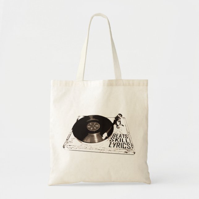 BOLSO DE TELA BEATS SKILL LYRICS RECORD PLAYER (Frente)