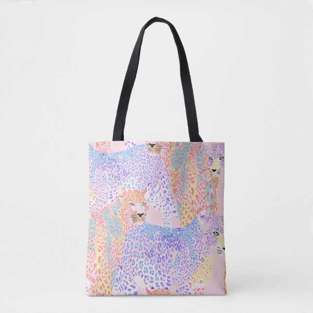 Bolso De Tela Beautiful Leopard Seamless Pattern illustration Ar (Anverso)