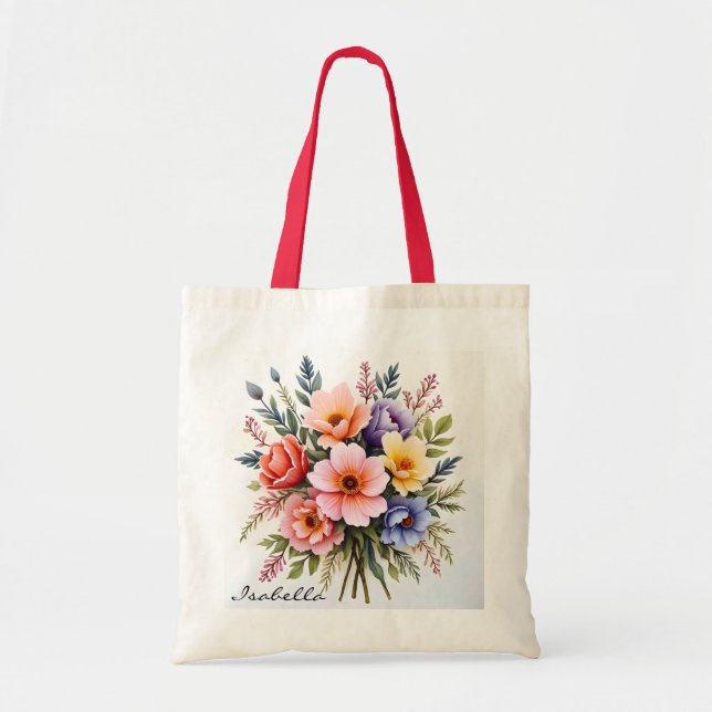 Bolso De Tela Beautiful Wildflowers Modern Luxury Collection (Frente)
