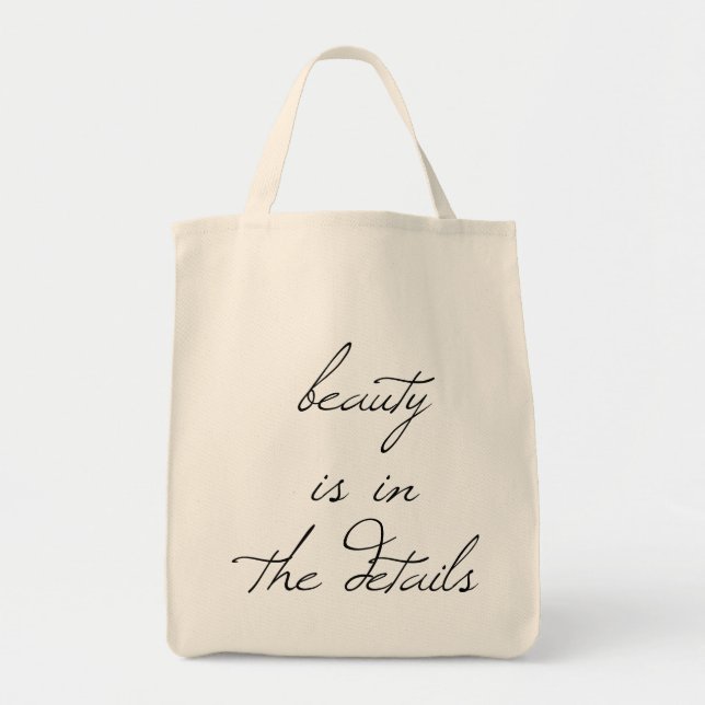 Bolso De Tela Beauty Grocery Tote Bag (Frente)