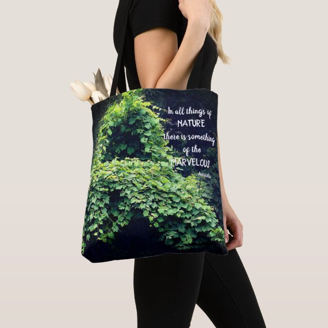 Bolso De Tela Beauty In Nature Vines Inspirational Quote  (Detalle)