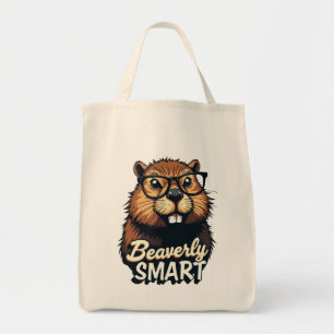 Bolso De Tela Beaverly Smart - Gráfica divertida de castores con
