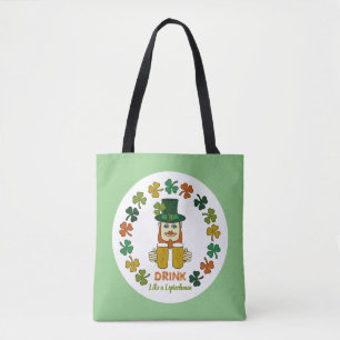 Bolso De Tela Beba como un Leprechaun