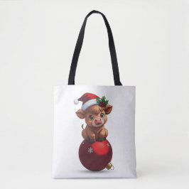 Bolso De Tela bebé adorable de vaca highland sentado