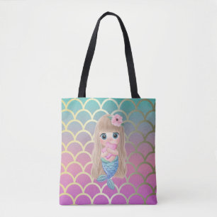 Bolso De Tela Bebé adorable escamas de cola de sirena con efecto