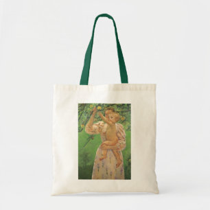 Bolso De Tela Bebé alcanzando una manzana de Mary Cassatt