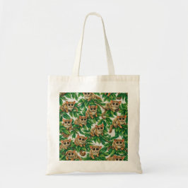 Bolso De Tela Bebé Bush Adorable en Patrón de Hojas Tropicales E