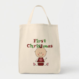 Bolso De Tela Bebé Chica Primera camisetas y regalos de Navidad
