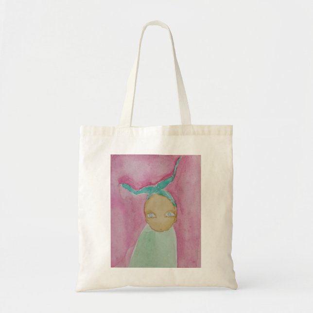Bolso De Tela Bebé con ojos azules (Frente)